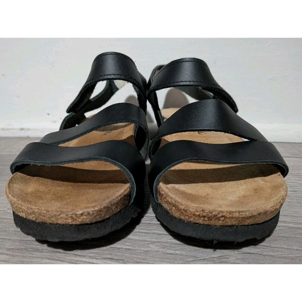 Naot Black Leather Sandals - Picture 3 of 10